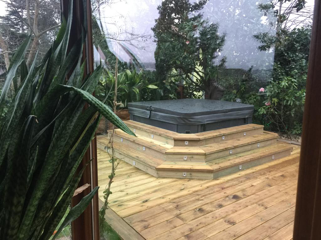 PassionSpa Whirlpool RELAX 204 x 204 x 85 cm - XXL / bis zu 5 Personen - Farbe: Grau