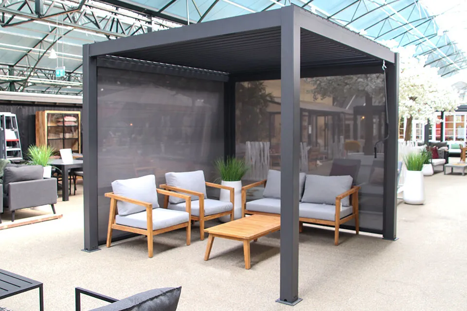  Pergola / Gazebo Milano PREMIUM 300 x 400 x 250 cm - XXL - Farbe: Anthrazit