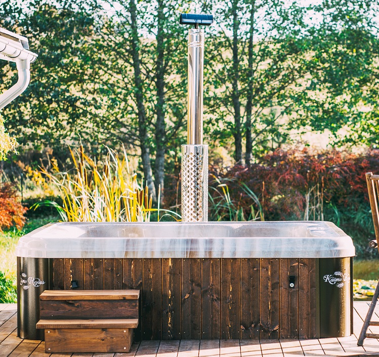 Hot Tub XXL Whirlpool mit Holzofen MINAVIDA MONACO Pool mit Ofen ökologisch Heizen inkl. LED, Hydromassagedüsen Massagefunktionen Thermoholz 6 Personen Hot Tub XXL Whirlpool mit Holzofen MINAVIDA MONACO Pool mit Ofen ökologisch Heizen inkl. LED, Hydromassagedüsen Massagefunktionen Thermoholz 6 Personen