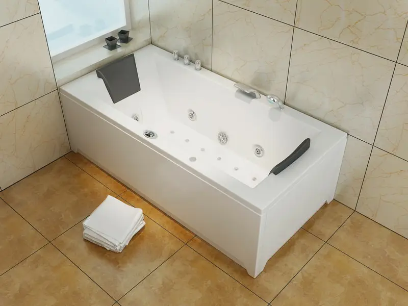 Whirlpool Indoor Badewanne Torino II - 182 x 90 x 65 cm - inkl. LED, OZON, Soundsystem