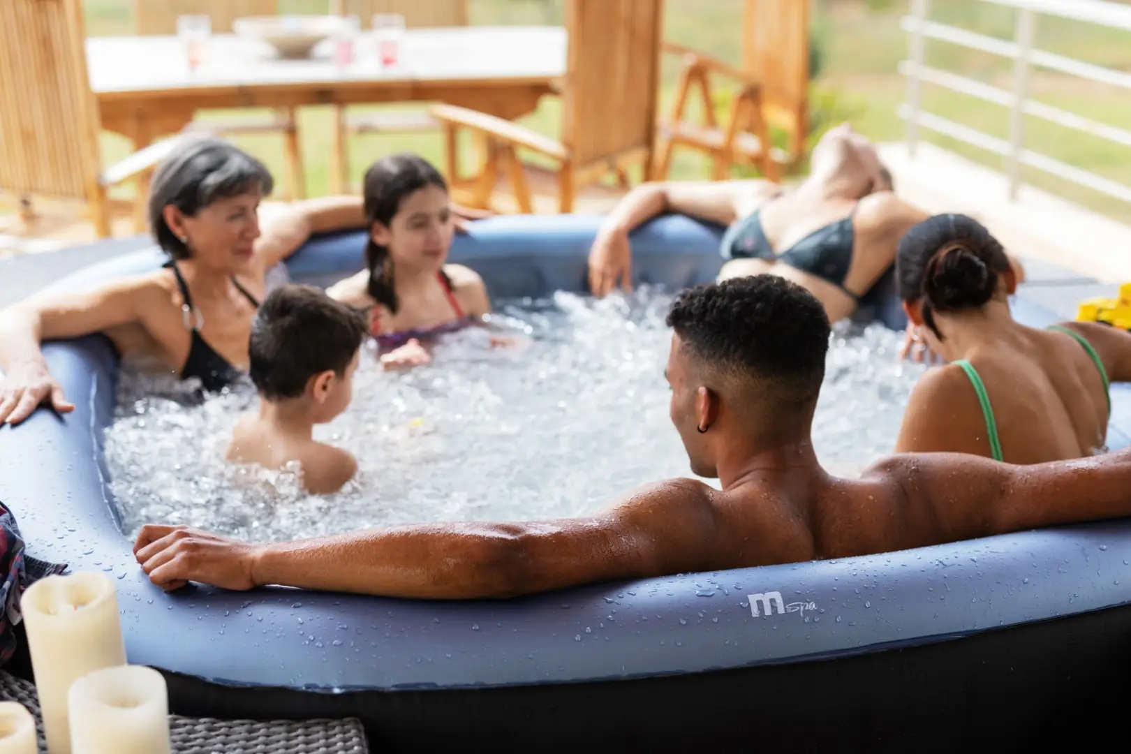 MSPA aufblasbarer Whirlpool TEKAPO neu Modell 2026 inkl. UVC / 132 Luftdüsen - 185 cm - Outdoor Pool XXL 6 Personen
