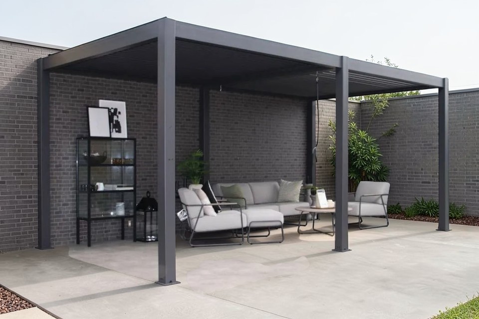 Pergola / Gazebo SHADOW PREMIUM Grey 600 x  300 x 250 cm - XXL