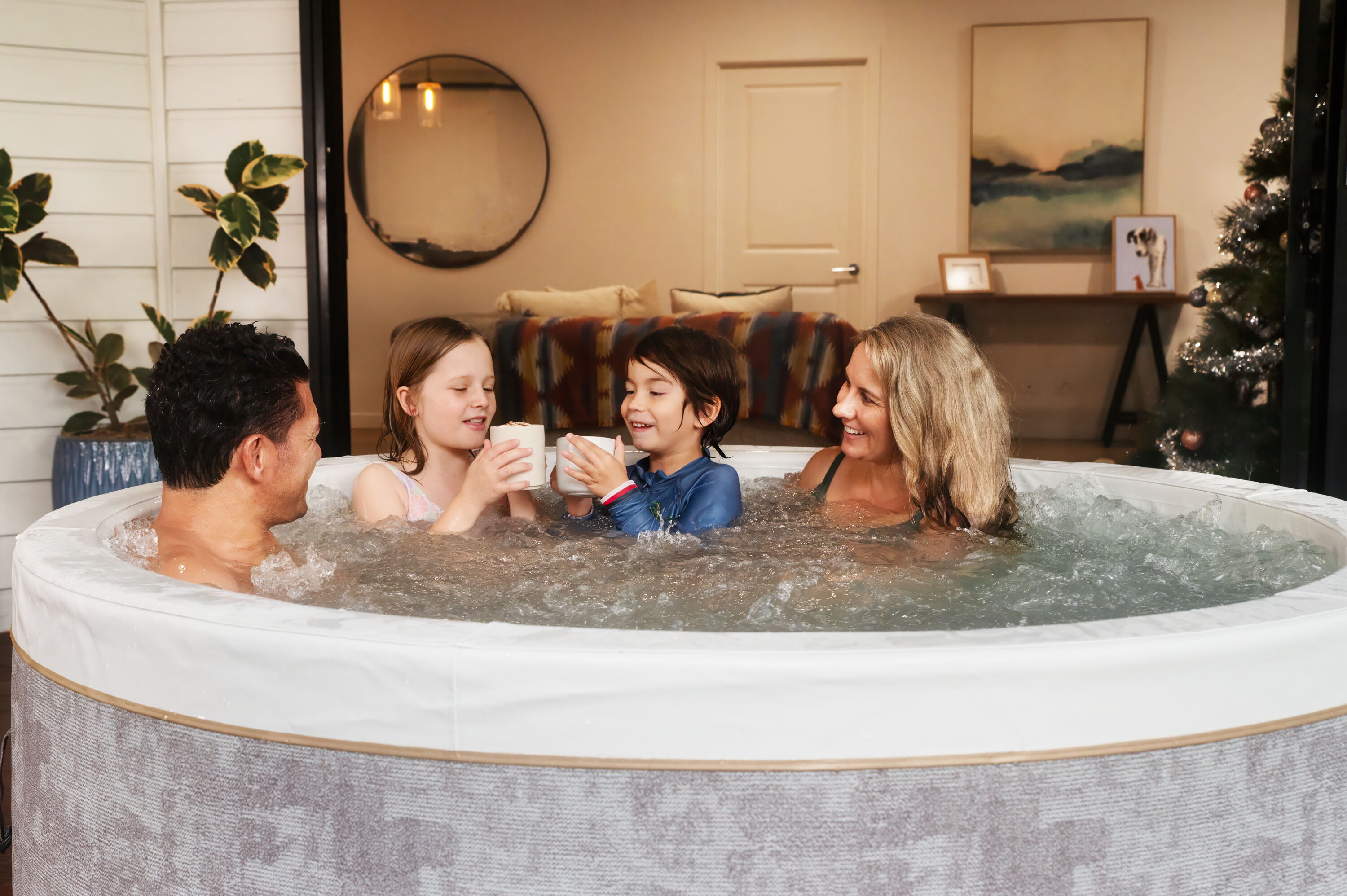 MSpa Whirlpool COCOON ECO 2026 inkl. App + Hydromassagedüsen, 130 Luftdüsen , UVC - 180 cm