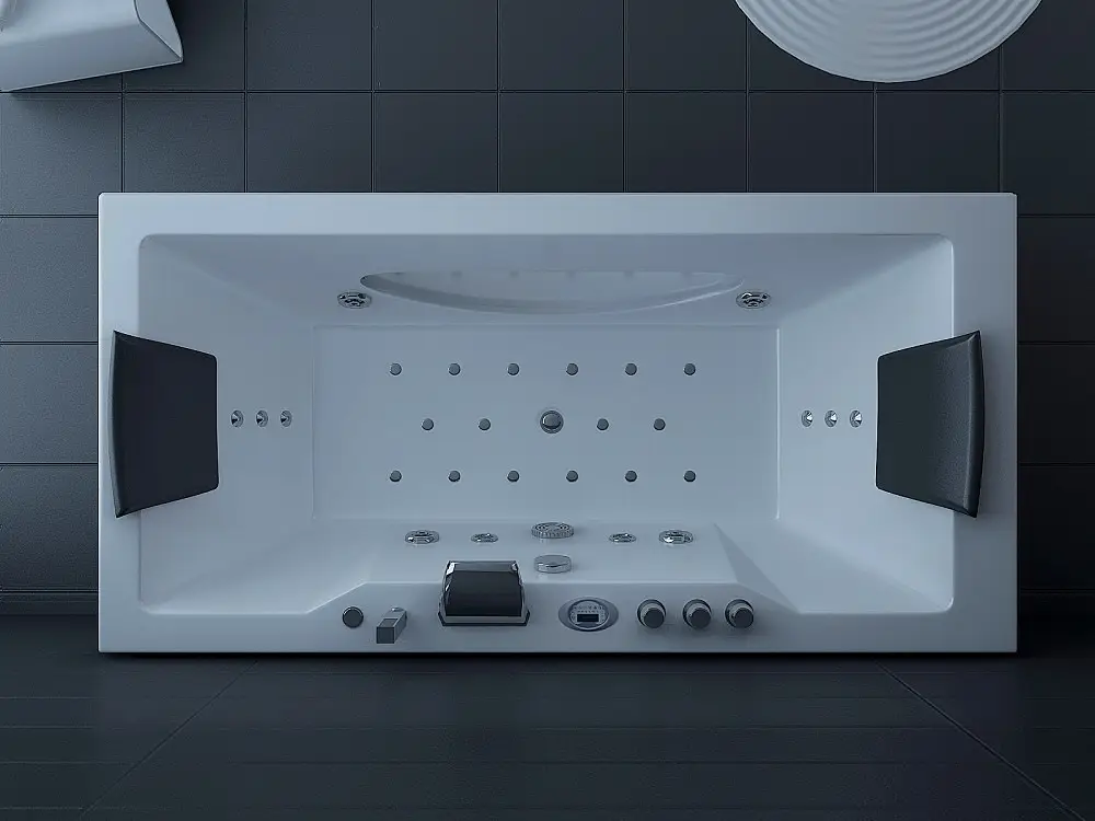 Whirlpool Indoor Badewanne Exclusive Torino II - 180 x 90 cm - inkl. LED, Ozon, Soundsystem