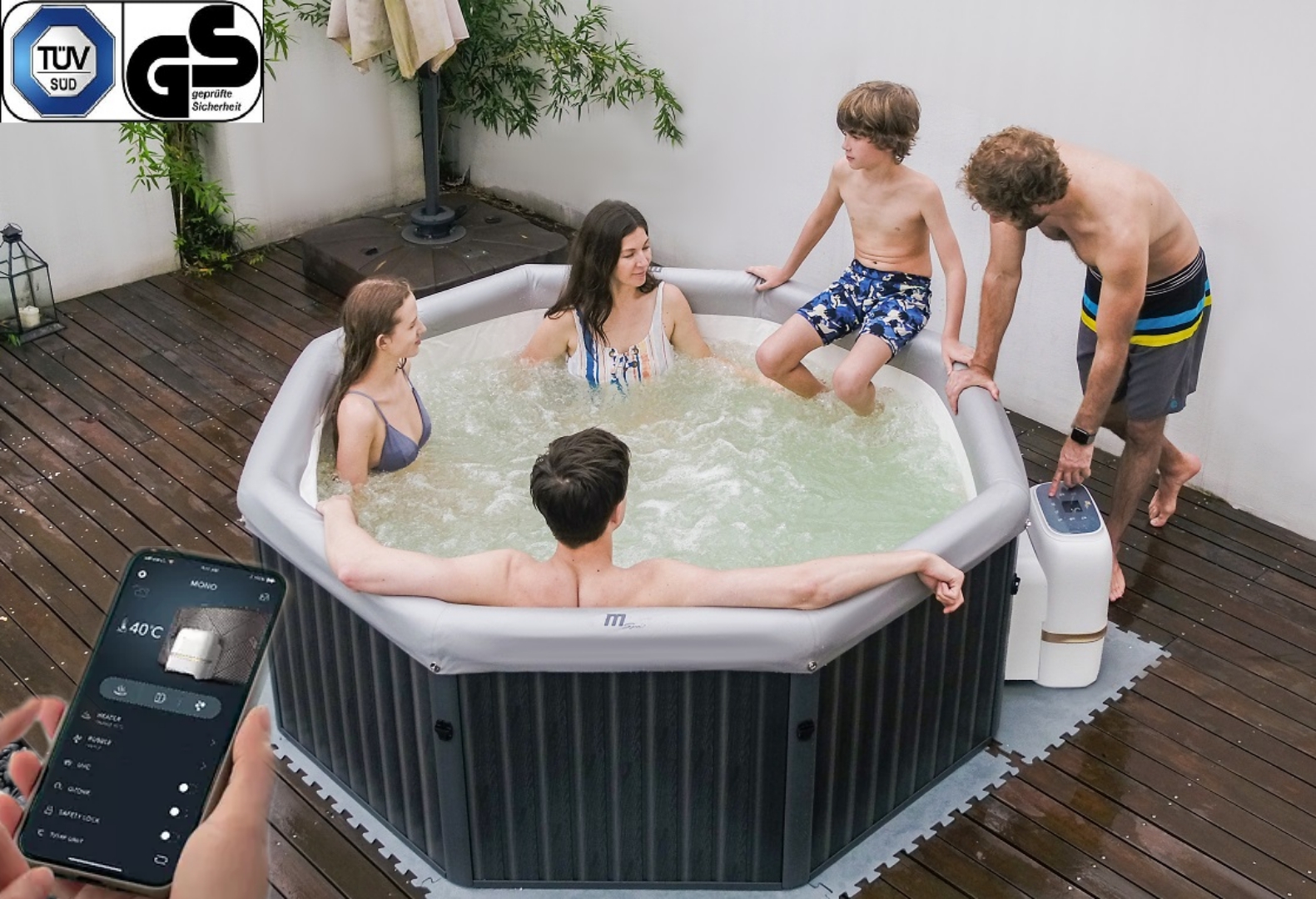 MSpa Whirlpool NEU 2024 TUSCANY Frame Outdoor Indoor Pool XXL 6 Personen F-TU062W