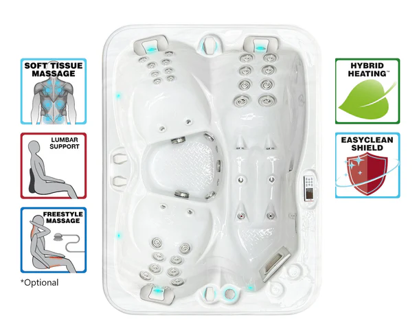 PassionSpa Whirlpool RENEW Pure-Serie 208 x 155 x 83 cm - 3 Personen - ANTHRAZIT