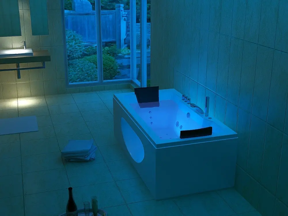 Whirlpool Indoor Badewanne Exclusive Torino II - 180 x 90 cm - inkl. LED, Ozon, Soundsystem