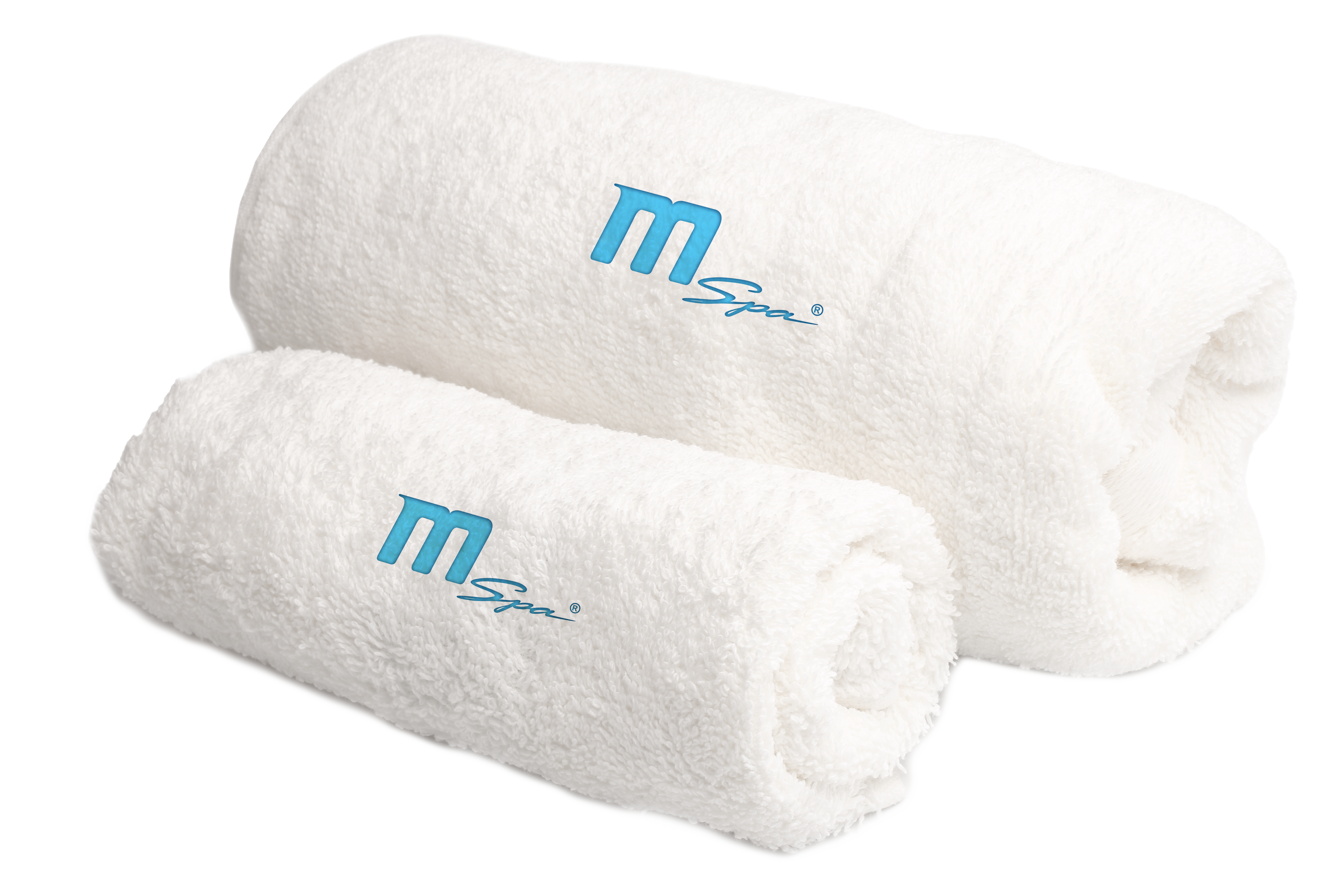MSpa Handtuch groß 70 x 140 cm gesticktes Logo 100% Baumwolle