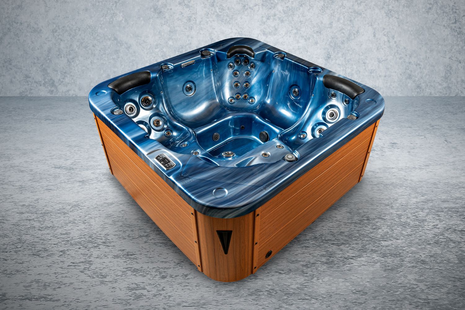 Bellagio American XXL Whirlpool Torina Ocean Blue Teak | Indoor & Outdoor Pool Bellagio American XXL Whirlpool Torina Ocean Blue Teak | Indoor & Outdoor Pool