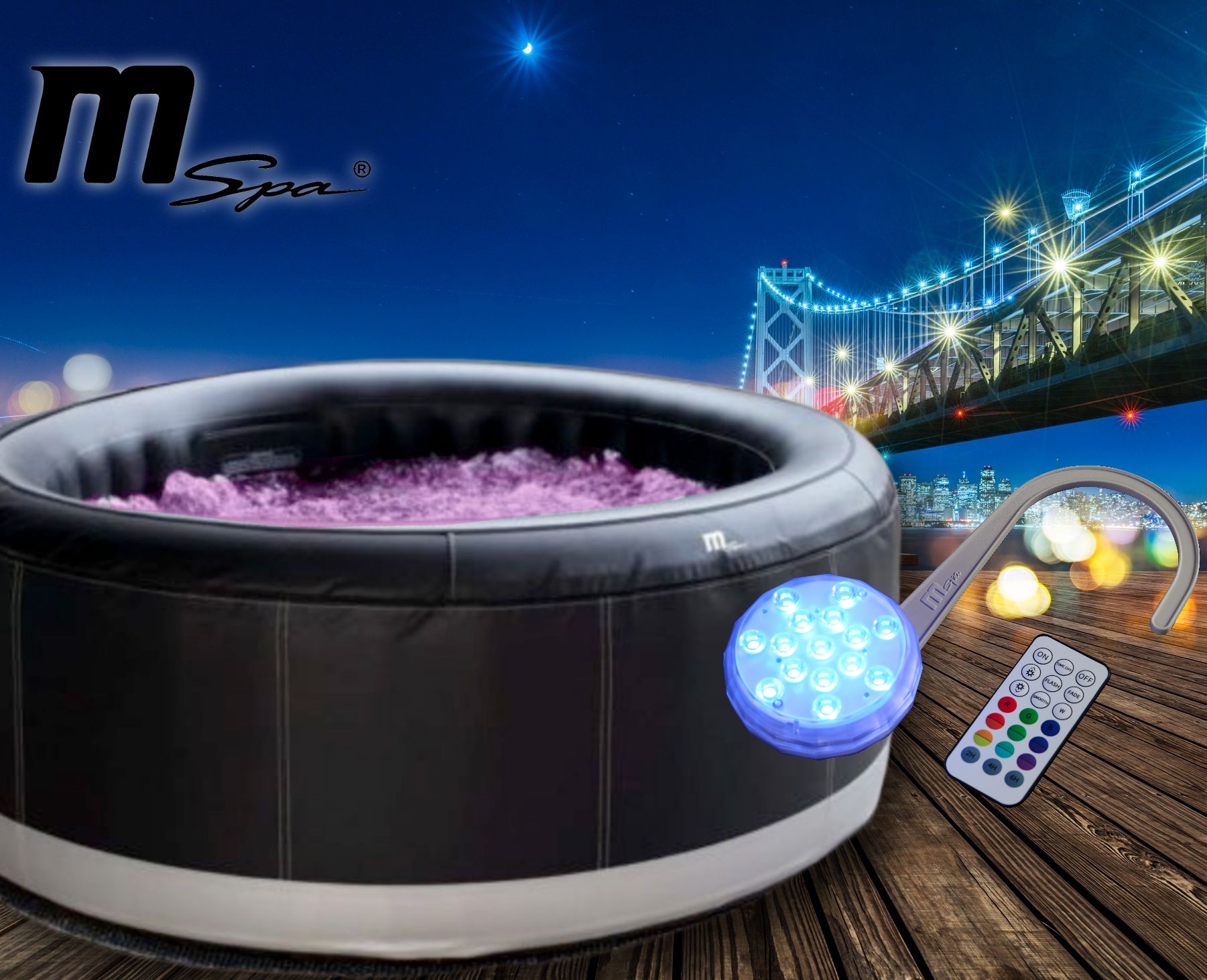 MSpa Whirlpool CAMARO PREMIUM inkl. LED , OZON - XXL Outdoor Whirlpool 6 Personen 2023