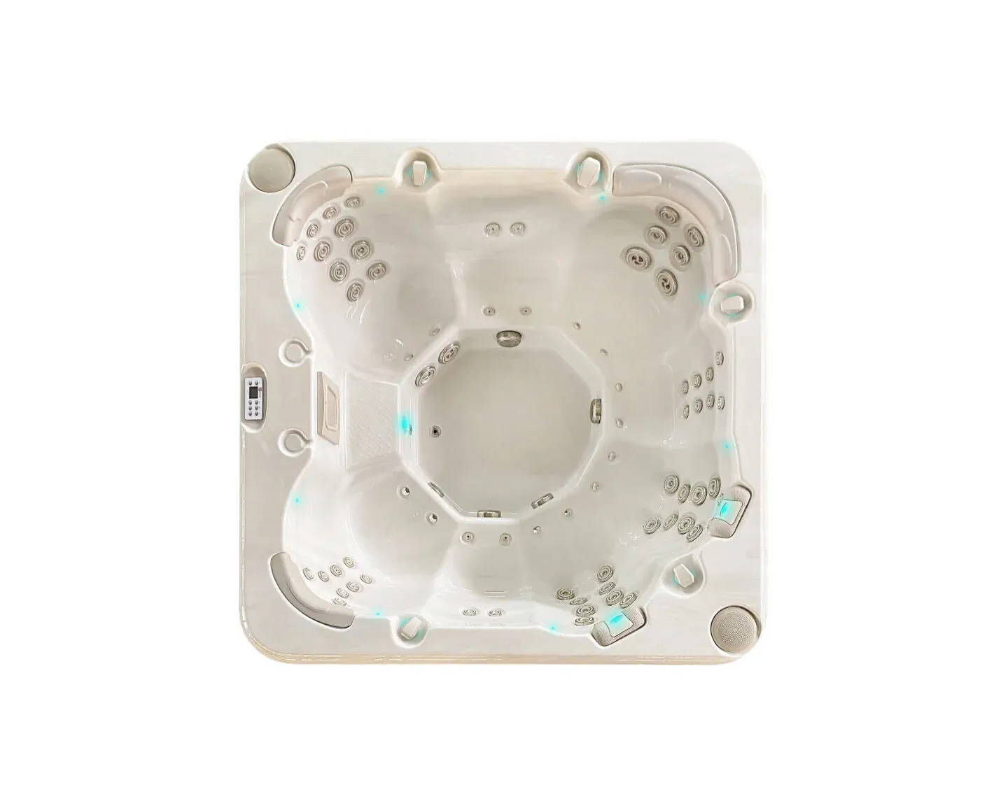 PassionSpa Whirlpool RESETTLE 228 x 228 x 85 cm - XXL / bis zu 8 Personen - Farbe: Braun