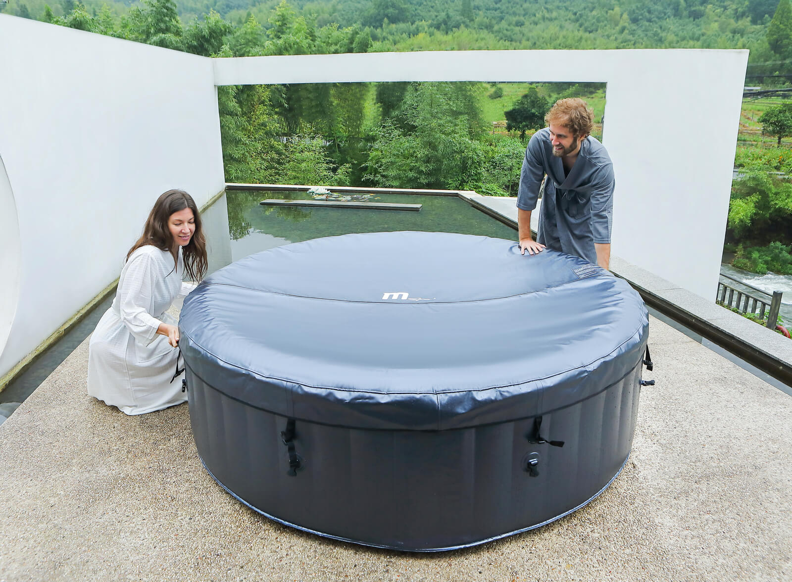 MSpa Muse Whirlpool Carlton NEU 2022 aufblasbarer Pool für 6 Personen | Indoor + Outdoor-Whirlpool (M-CA062)