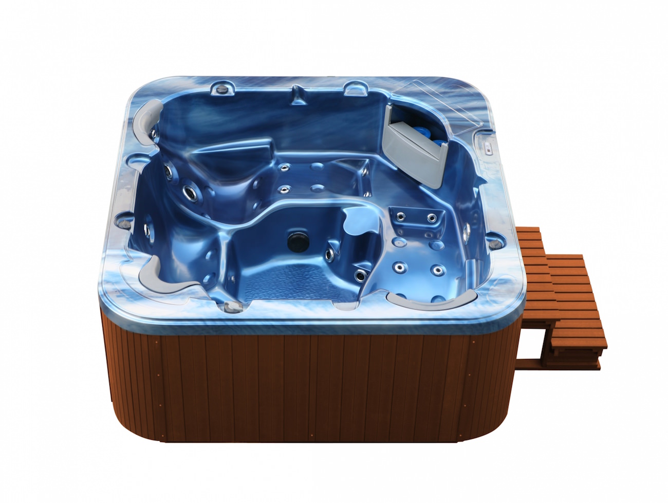 Bellagio American XXL Whirlpool Torina Ocean Blue Teak | Indoor & Outdoor Pool Bellagio American XXL Whirlpool Torina Ocean Blue Teak | Indoor & Outdoor Pool