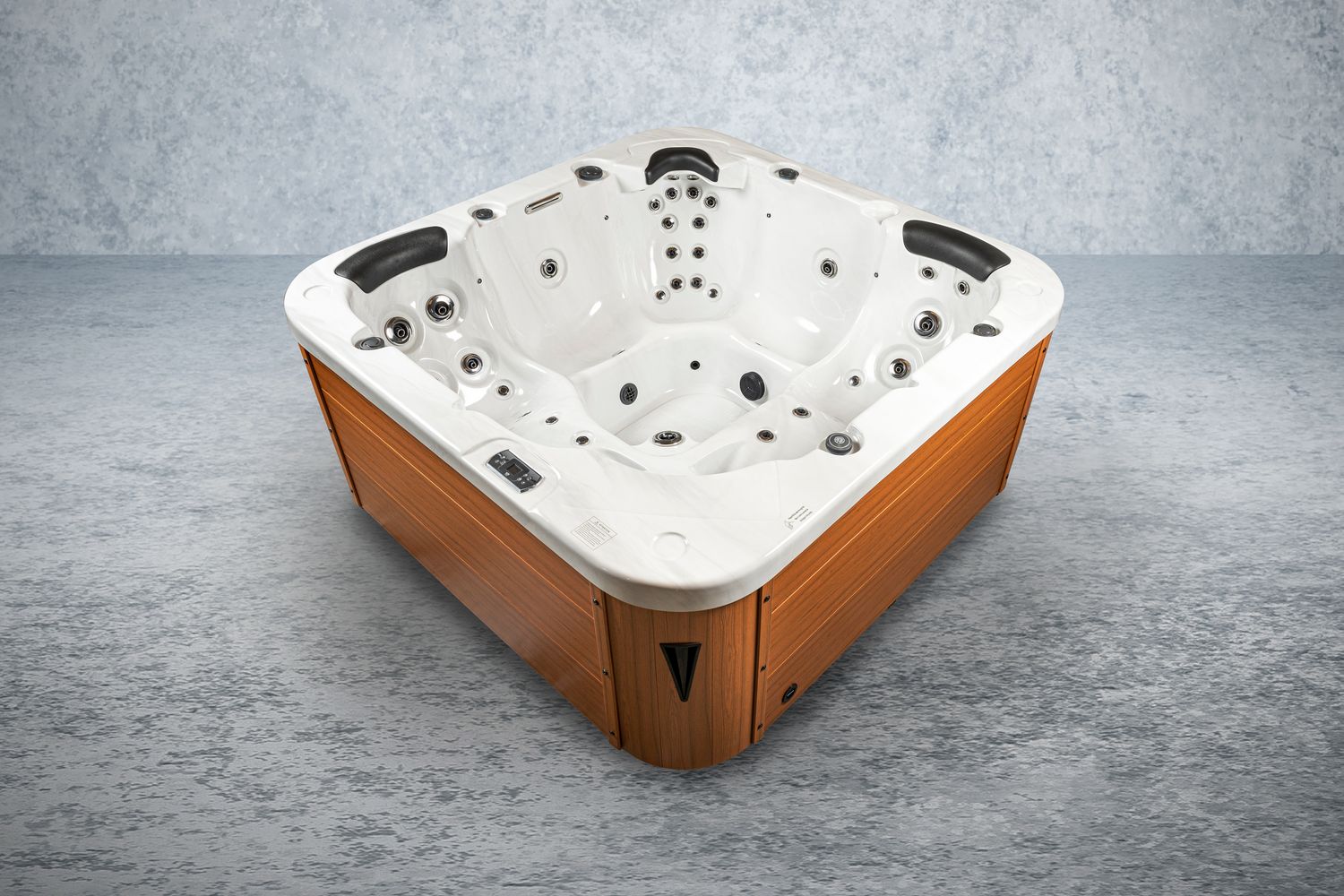 Bellagio American XXL Whirlpool Torina Sterling Silver / Teak | Indoor & Outdoor Pool Bellagio American XXL Whirlpool Torina Sterling Silver / Teak | Indoor & Outdoor Pool