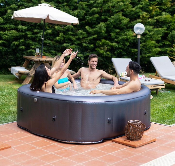 MSpa Whirlpool aufblasbar OTIUM Modell 2024 für 6 Personen XXL Outdoor Pool inkl. Hydrojets M-OT62W