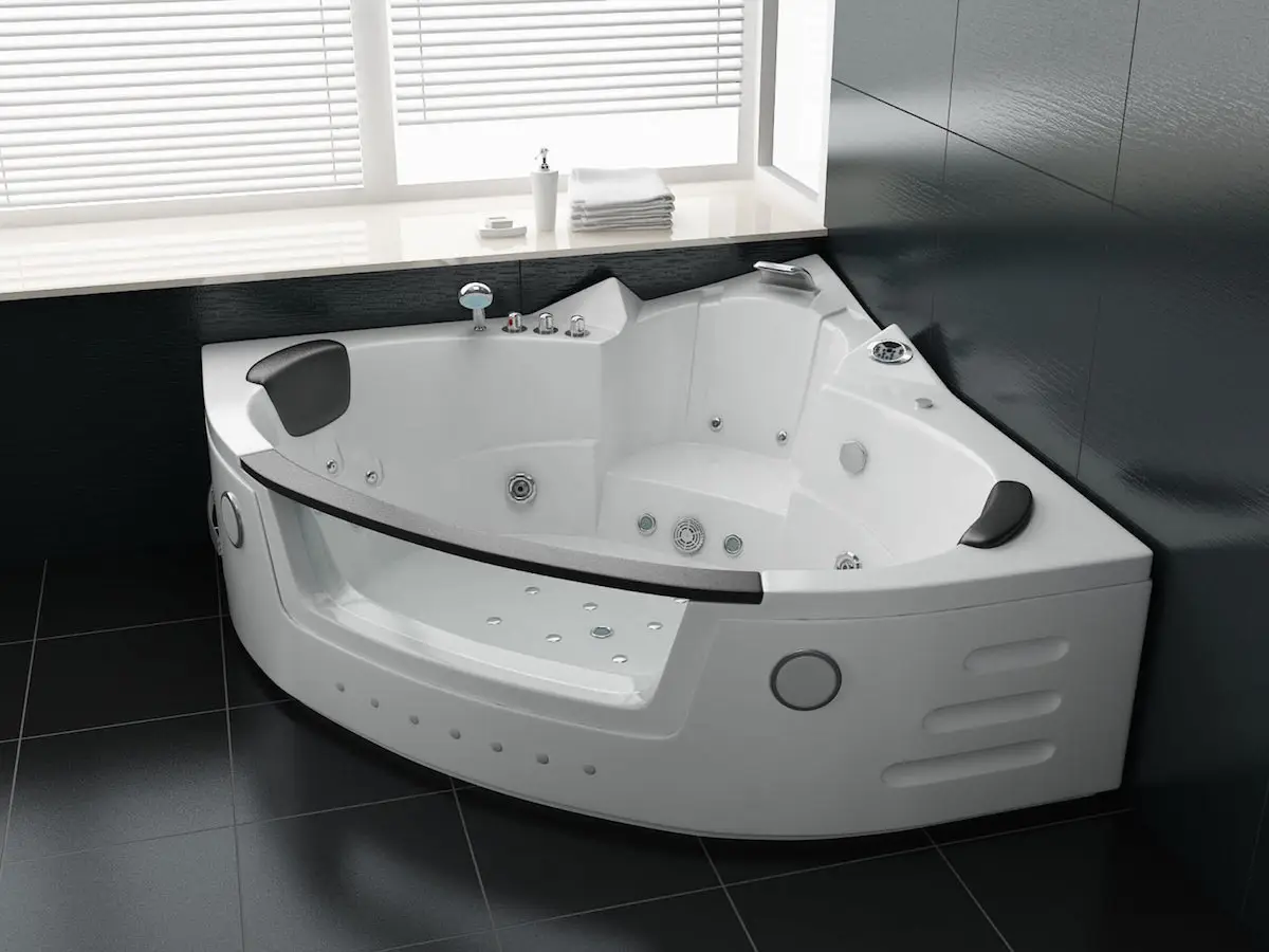 Whirlpool Indoor Badewanne Milano - 172 cm - inkl. LED, OZON, Soundsystem