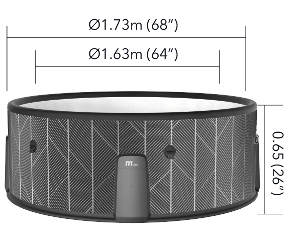 MSpa Whirlpool NOX ECO 2027 inkl. App + Hydromassagedüsen & 138 Luftdüsen - 173 cm