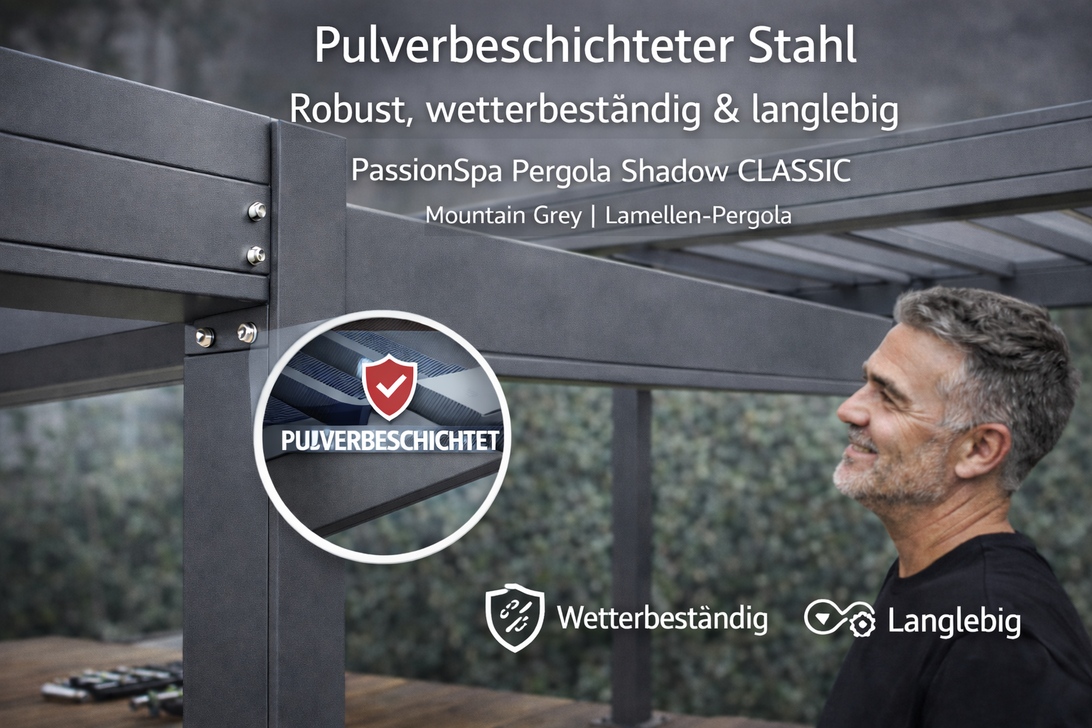 Pergola / Gazebo SHADOW Classic 300 x 300 x 250 cm - XL