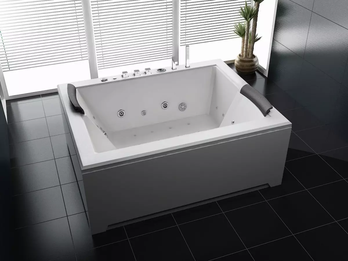 Whirlpool Indoor Badewanne Super Torino WHITE - 180 x 142 x 74 cm - inkl. LED, OZON, Soundsystem