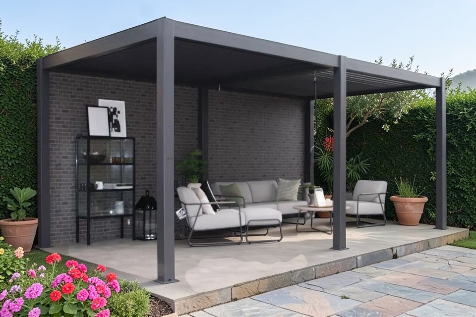 Pergola / Gazebo SHADOW PREMIUM Grey 600 x  400 x 250 cm - XXXL