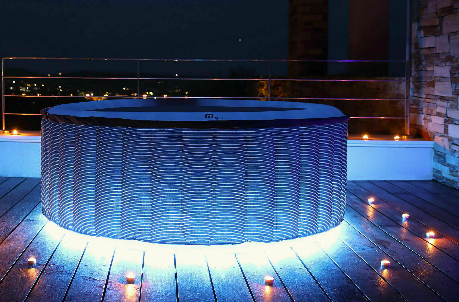 Aufblasbarer Whirlpool MSPA Starry neues Modell 2024 Outdoor Pool XXL 6 Personen LED