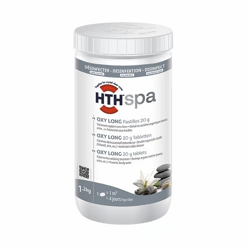 hth Spa 20g-Aktivsauerstofftabletten (1,2 kg) - Ideal für Ihre Whirlpool-Wasserpflege