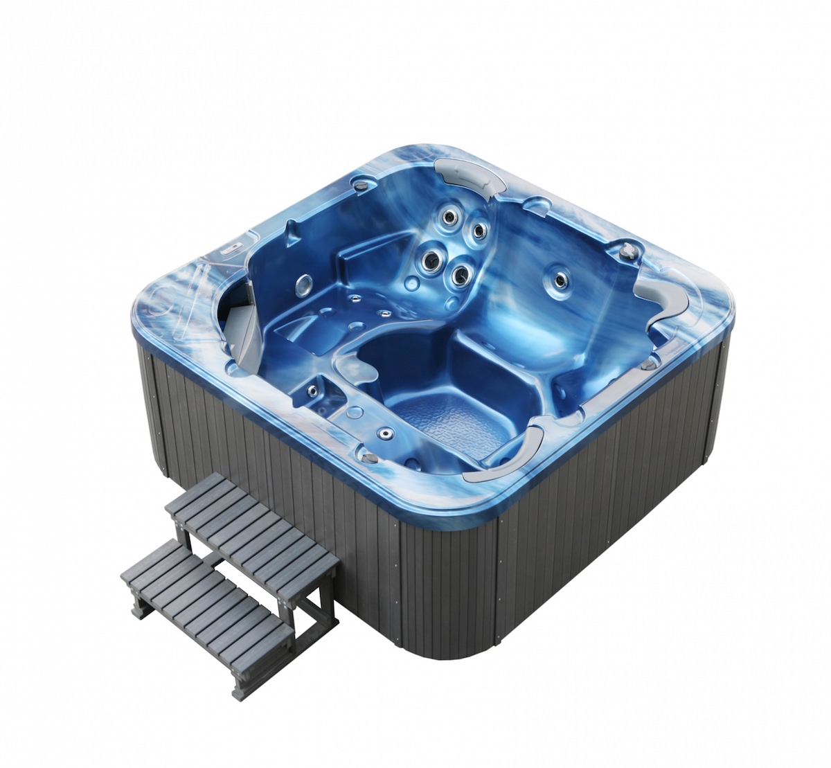 Bellagio American XXL Whirlpool Torina Ocean Blue Grey | Indoor & Outdoor Pool