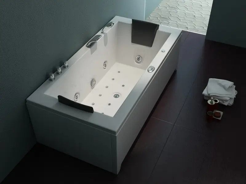 Whirlpool Indoor Badewanne Torino II - 182 x 90 x 65 cm - inkl. LED, OZON, Soundsystem