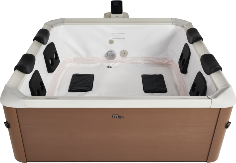 MSpa Whirlpool AMBER AERO PLUS 2026 XXL inkl. App, LED, 8 Hydromassagedüsen, 140 Luftdüsen