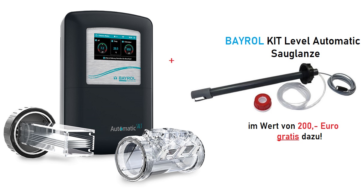BAYROL Automatic Salt AS7 Pool Salzelektrolysesystem inkl. WLAN, pH- & Rx-Messung Modell 2023 BAYROL Automatic Salt AS7 Pool Salzelektrolysesystem inkl. WLAN, pH- & Rx-Messung Modell 2023