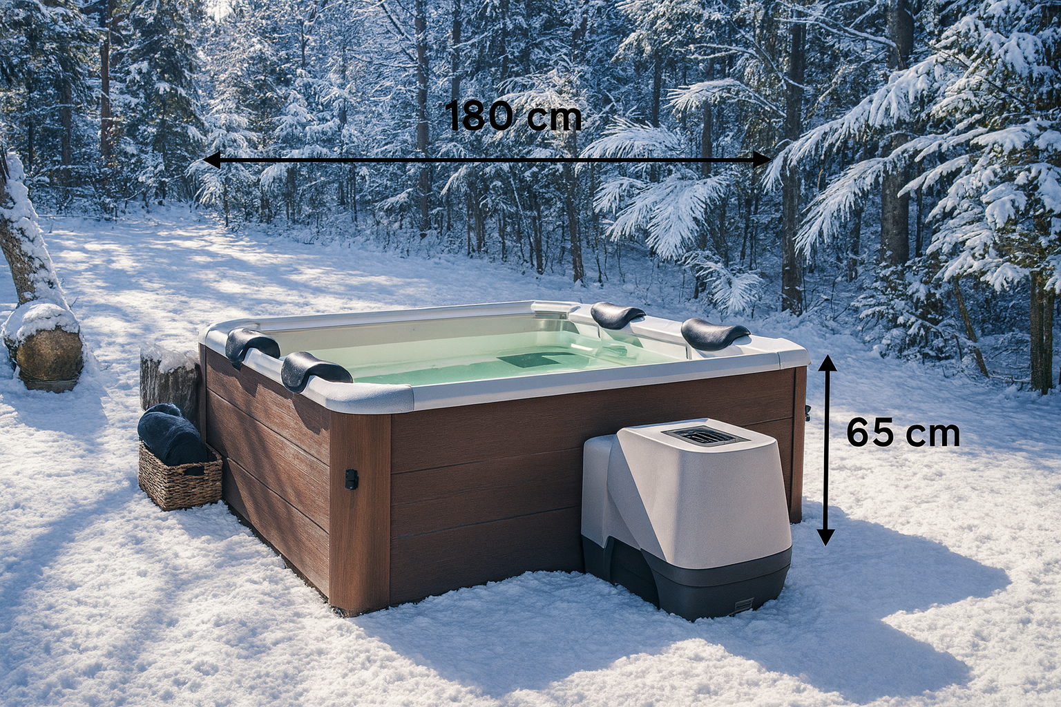 MSpa Whirlpool AMBER AERO PLUS 2026 XXL inkl. App, LED, 8 Hydromassagedüsen, 140 Luftdüsen