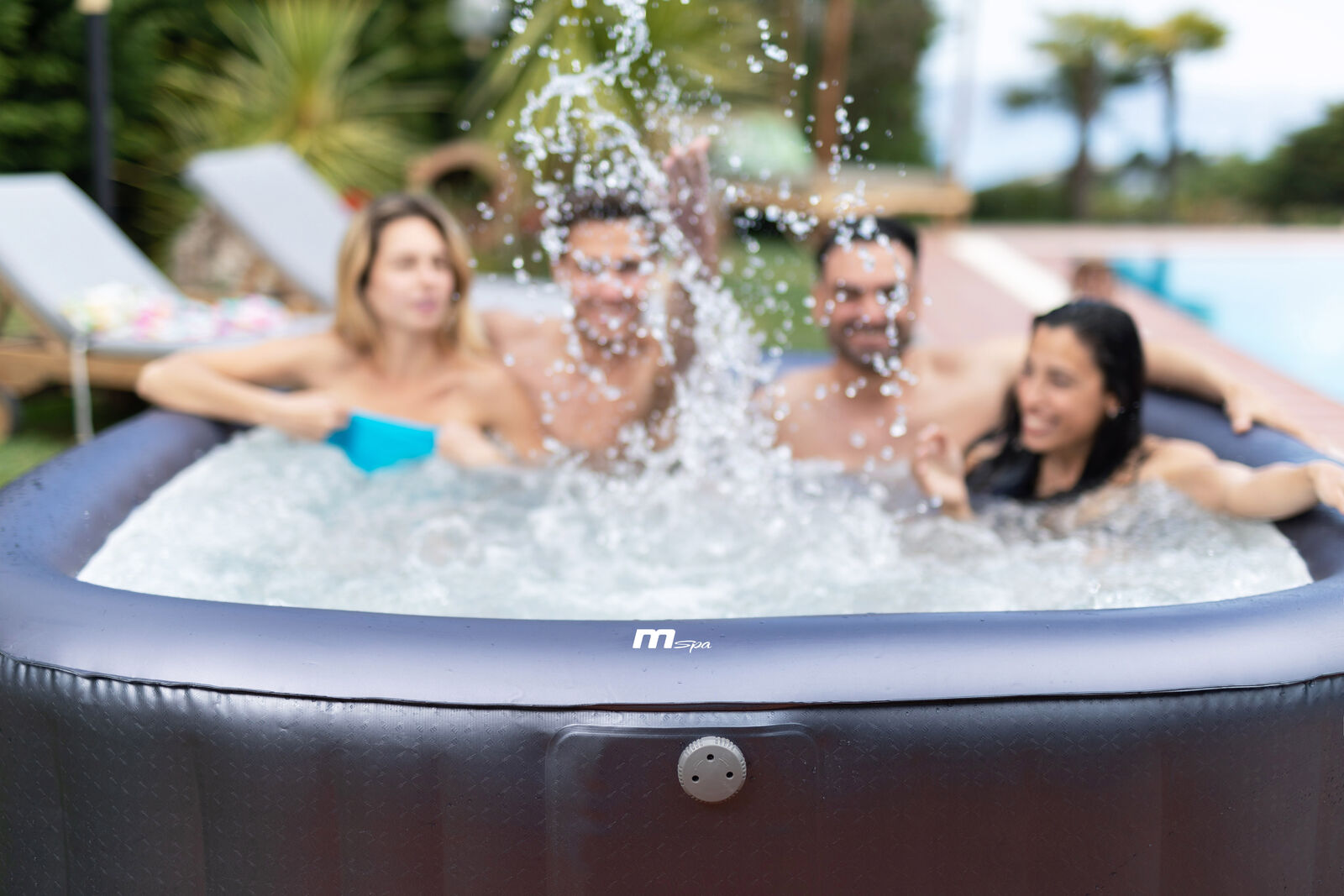 MSpa Whirlpool aufblasbar OTIUM Modell 2024 für 6 Personen XXL Outdoor Pool inkl. Hydrojets M-OT62W