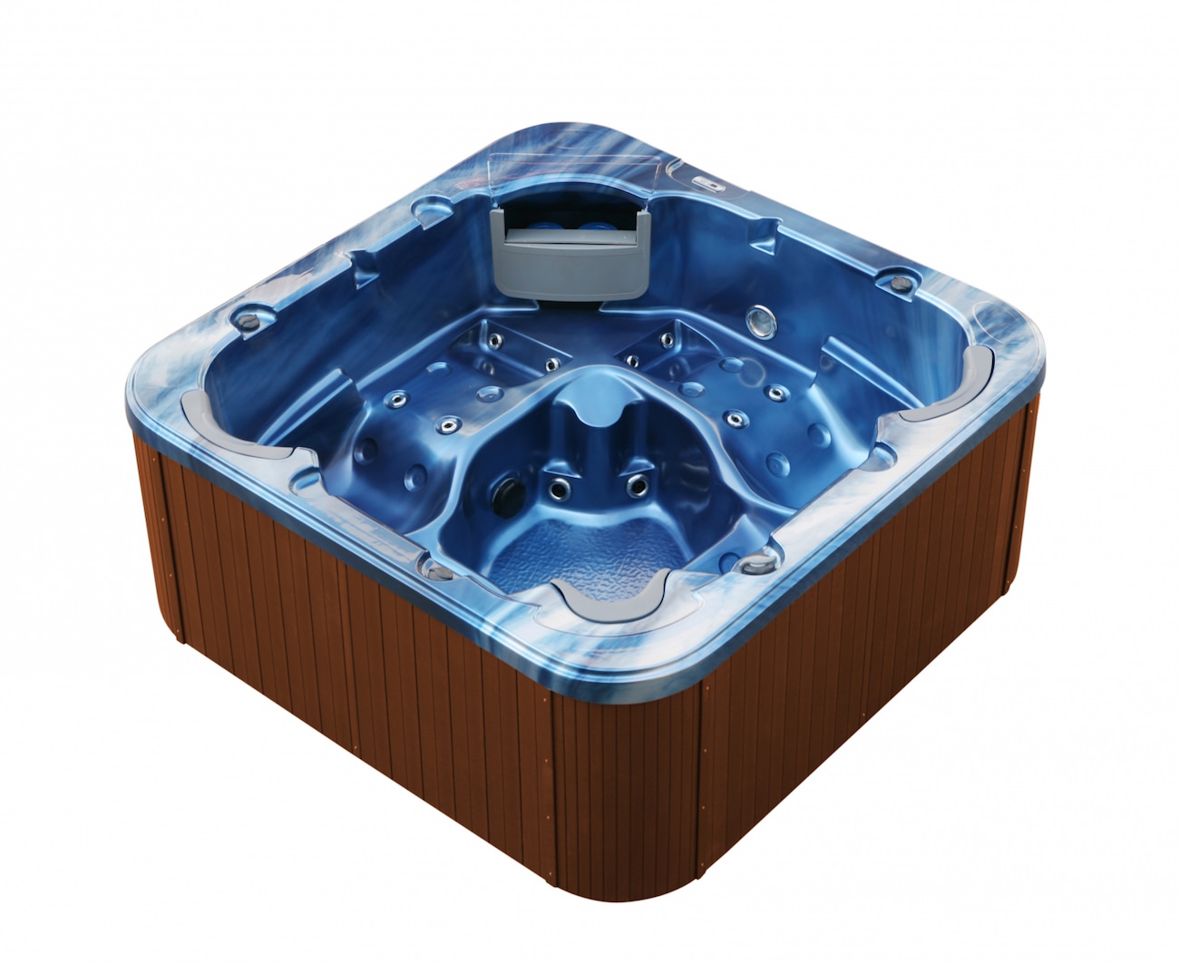 Bellagio American XXL Whirlpool Torina Ocean Blue Teak | Indoor & Outdoor Pool Bellagio American XXL Whirlpool Torina Ocean Blue Teak | Indoor & Outdoor Pool