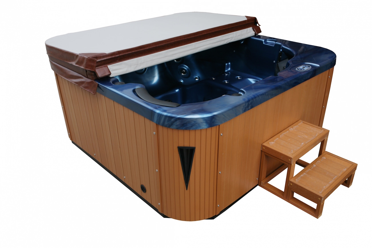 Bellagio American XXL Whirlpool Torina Ocean Blue Teak | Indoor & Outdoor Pool