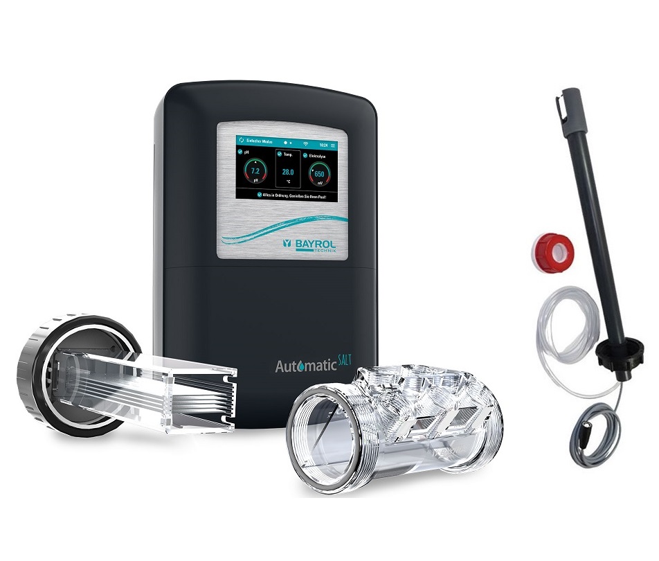 BAYROL Automatic Salt AS7 Pool Salzelektrolysesystem inkl. WLAN, pH- & Rx-Messung Modell 2023 BAYROL Automatic Salt AS7 Pool Salzelektrolysesystem inkl. WLAN, pH- & Rx-Messung Modell 2023