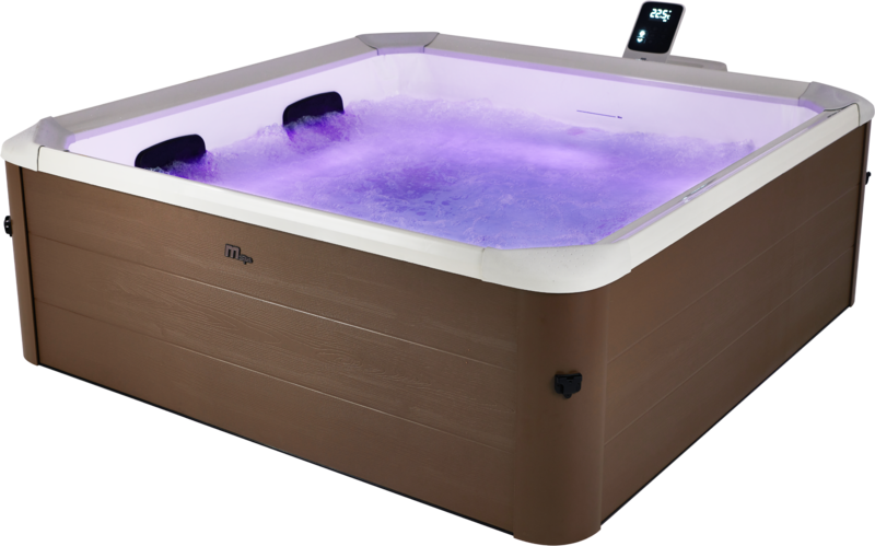 MSpa Whirlpool AMBER AERO PLUS 2026 XXL inkl. App, LED, 8 Hydromassagedüsen, 140 Luftdüsen