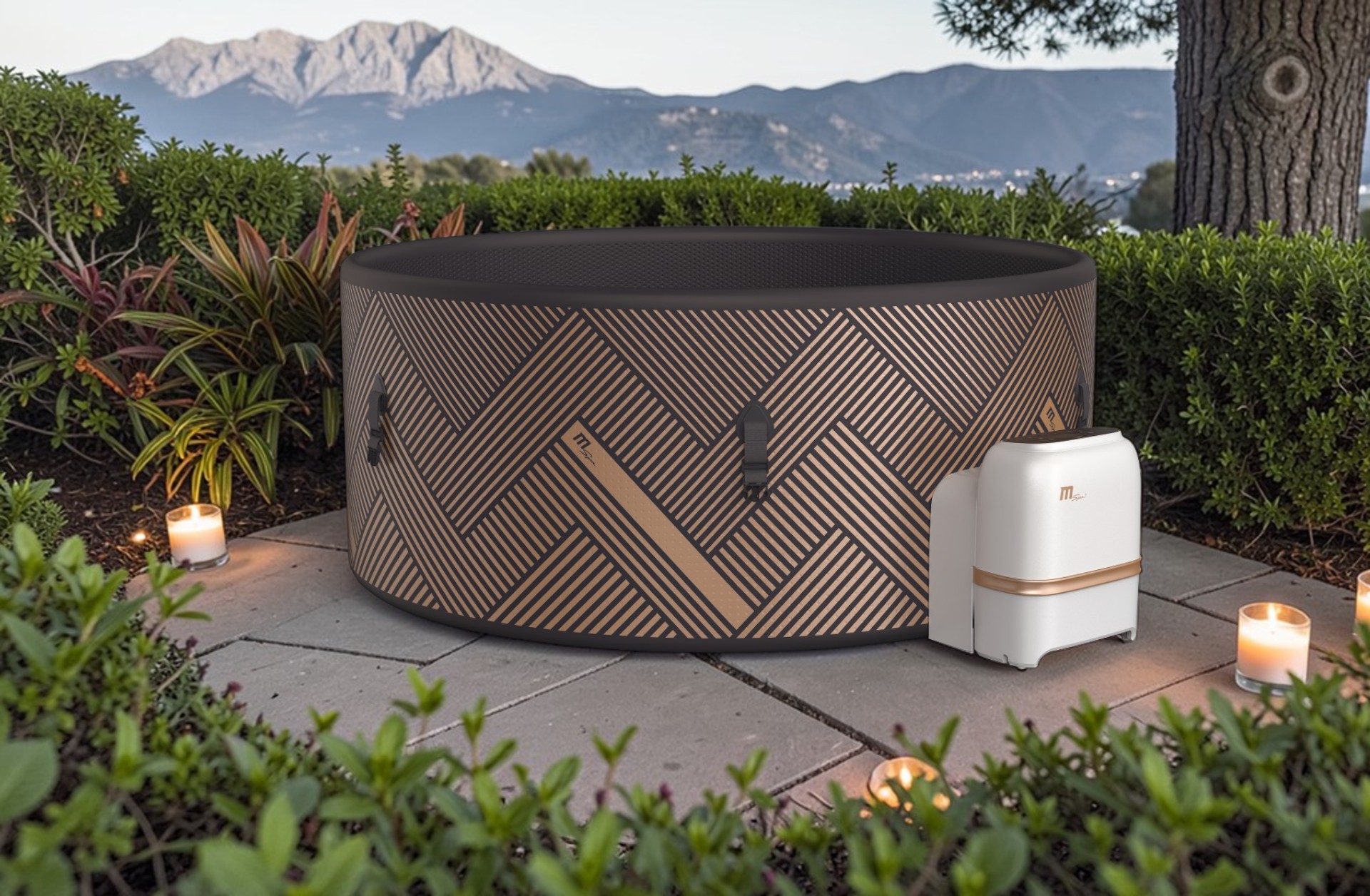 MSpa Whirlpool MONO ECO 2026 - 6 Personen - inkl. App + 138 Luftdüsen - 173 cm