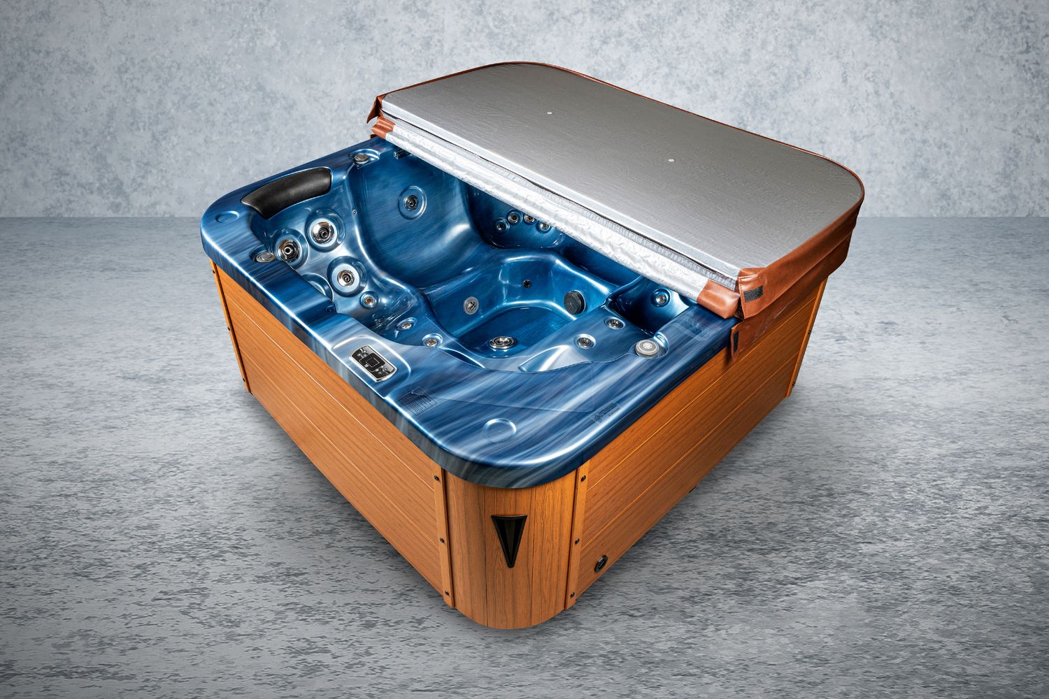 Bellagio American XXL Whirlpool Torina Ocean Blue Teak | Indoor & Outdoor Pool