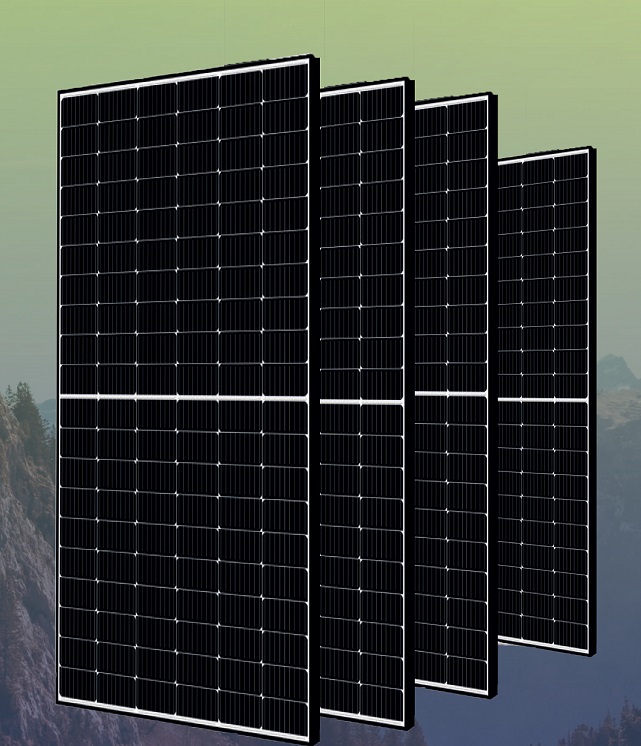 Balkonkraftwerk BKW Black Frame 395Wp / 600W Komplett Set Solarpaket Plug & Play WiFi Mikrowechselrichter MC4 Solarpanel