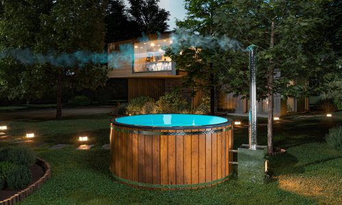 Hot Tub Whirlpool XXL mit Holzofen Minavida CRUISE Pool mit Ofen ökologisch Heizen inkl. LED, Hydromassagedüsen Massagefunktionen Thermoholz 4 Personen Hot Tub Whirlpool XXL mit Holzofen Minavida CRUISE Pool mit Ofen ökologisch Heizen inkl. LED, Hydromassagedüsen Massagefunktionen Thermoholz 4 Personen