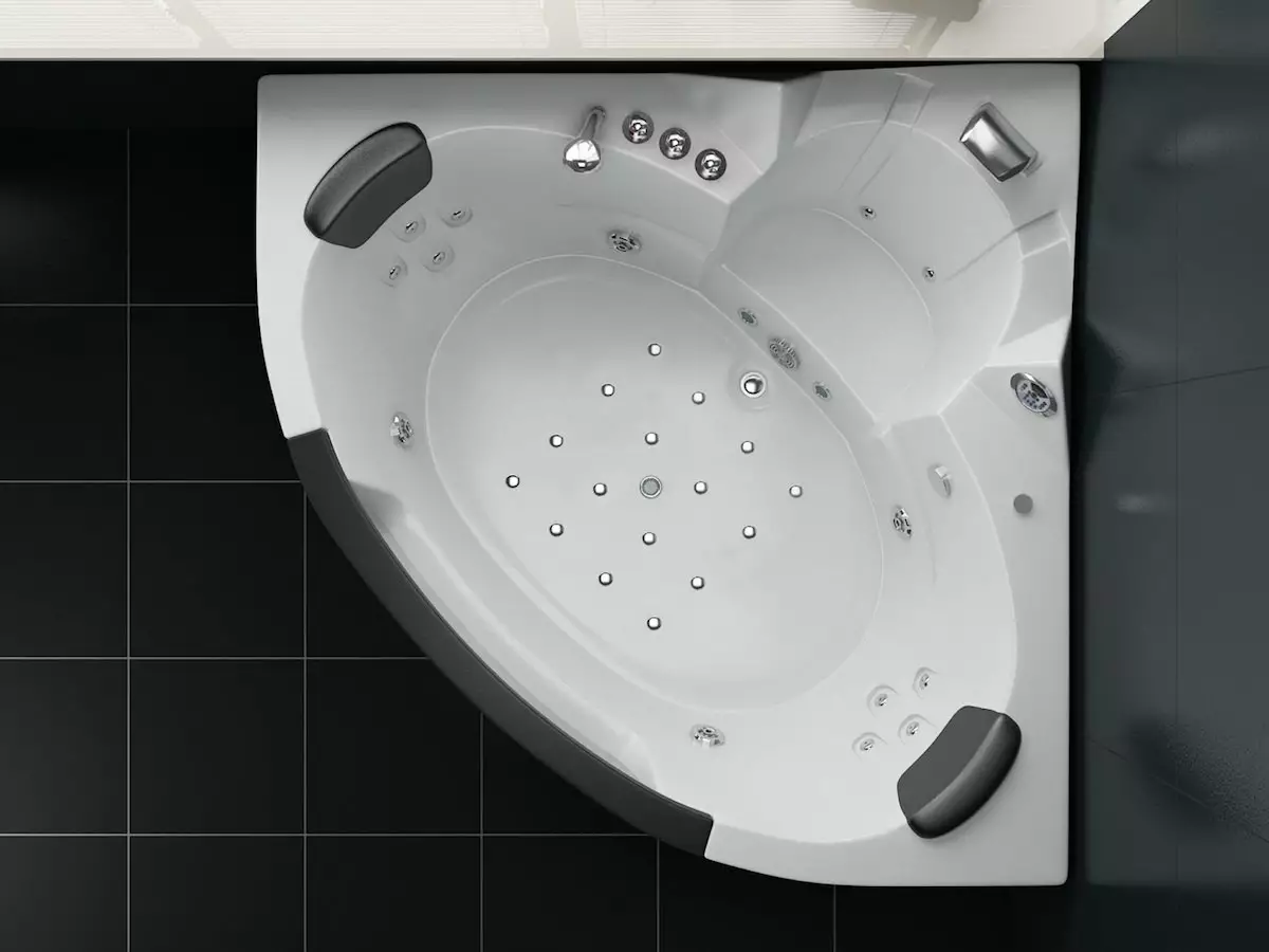 Whirlpool Indoor Badewanne Milano - 172 cm - inkl. LED, OZON, Soundsystem