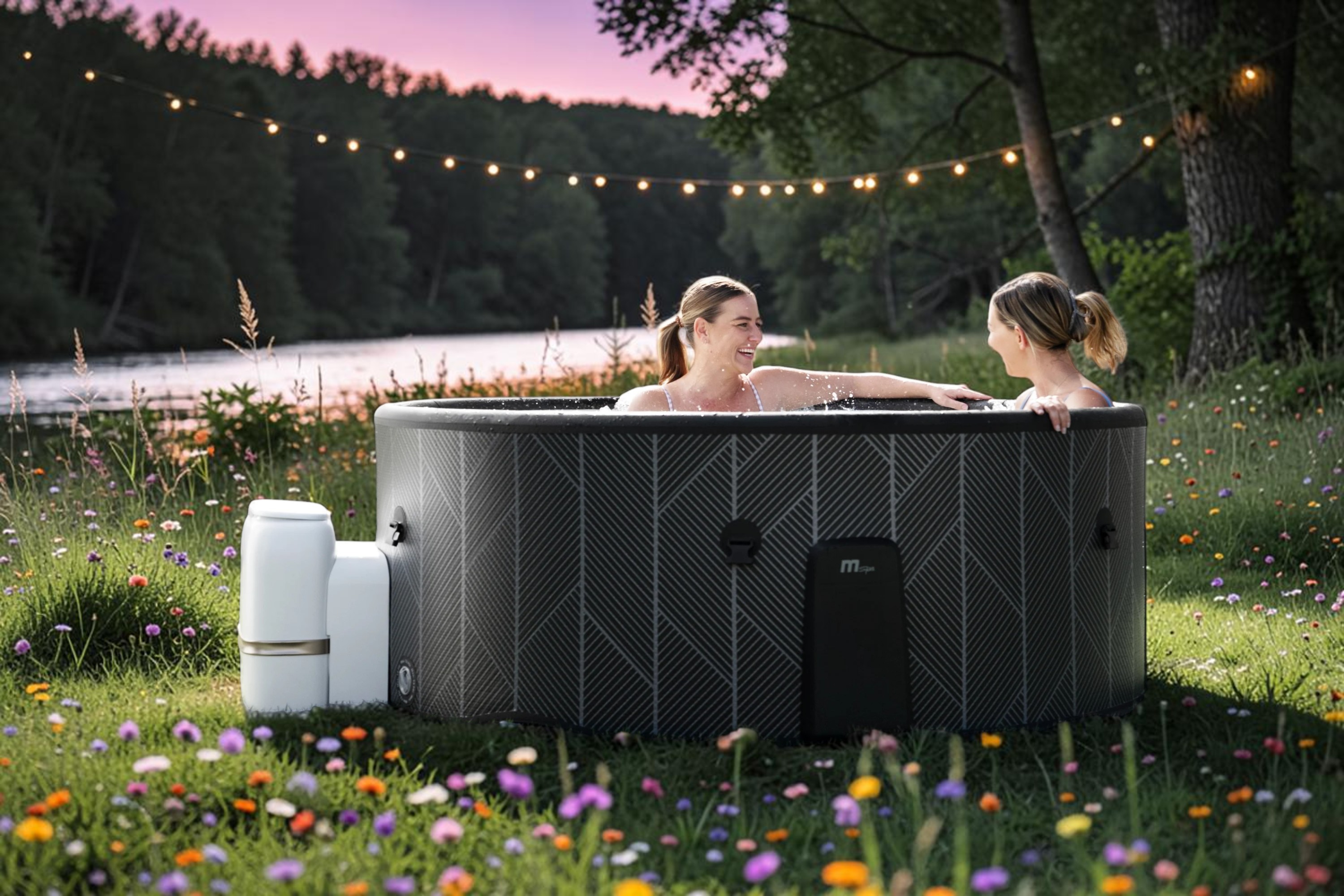 MSpa Whirlpool NOX ECO 2027 inkl. App + Hydromassagedüsen & 138 Luftdüsen - 173 cm