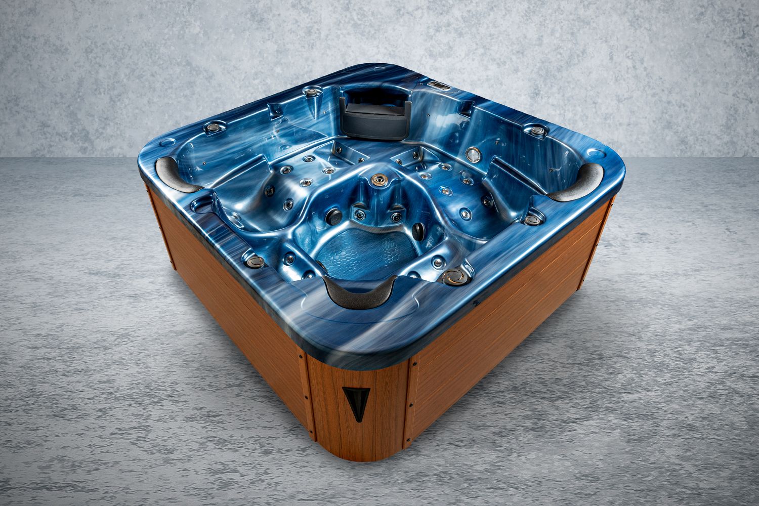 Bellagio American XXL Whirlpool Torina Ocean Blue Teak | Indoor & Outdoor Pool Bellagio American XXL Whirlpool Torina Ocean Blue Teak | Indoor & Outdoor Pool