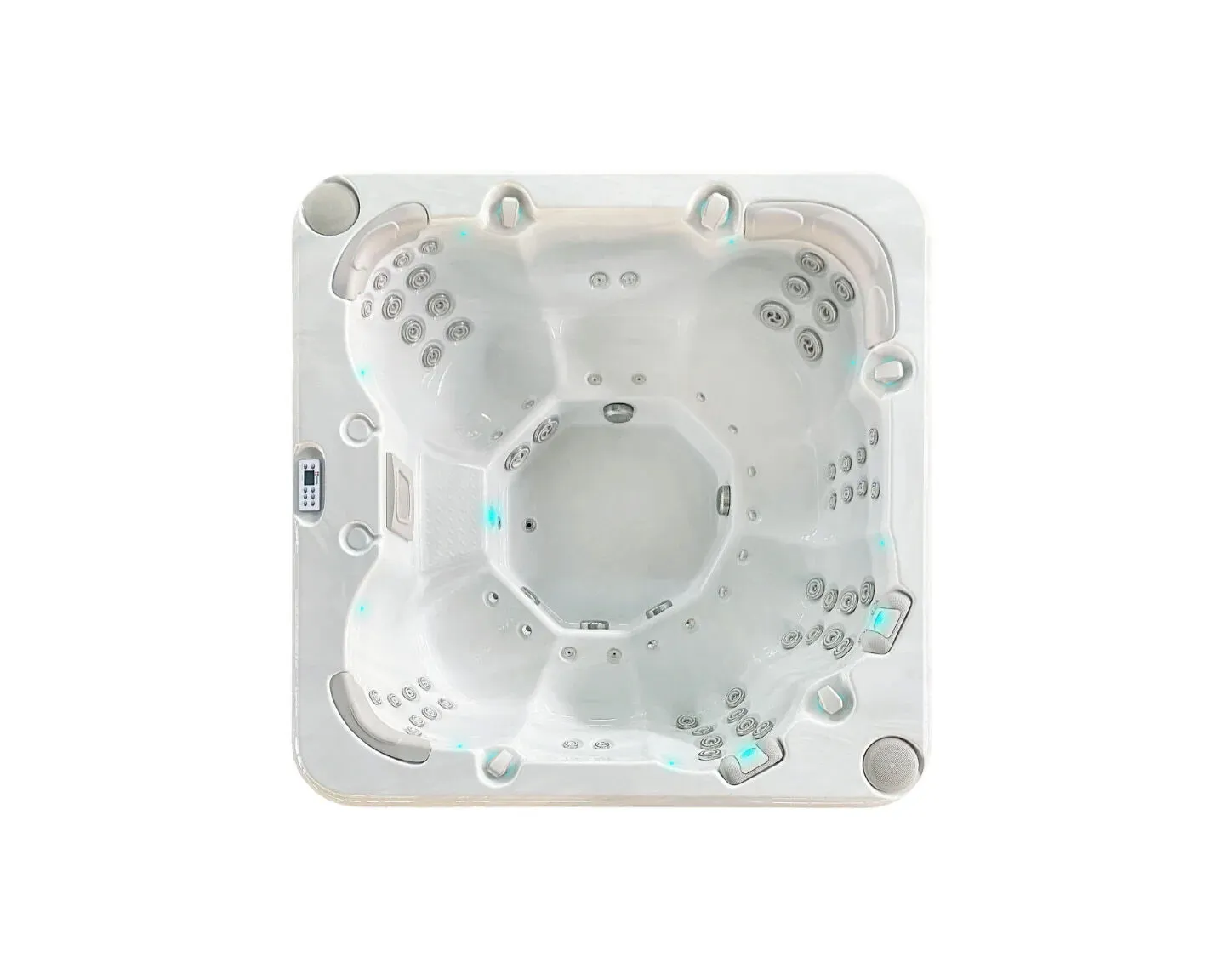 PassionSpa Whirlpool RESETTLE 228 x 228 x 85 cm - XXL / bis zu 8 Personen - Farbe: Braun