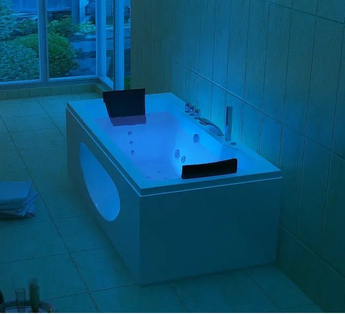 Whirlpool Indoor Badewanne Exclusive Torino II - 180 x 90 cm - inkl. LED, Ozon, Soundsystem