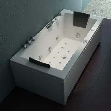 Whirlpool Indoor Badewanne Torino II - 182 x 90 x 65 cm - inkl. LED, OZON, Soundsystem