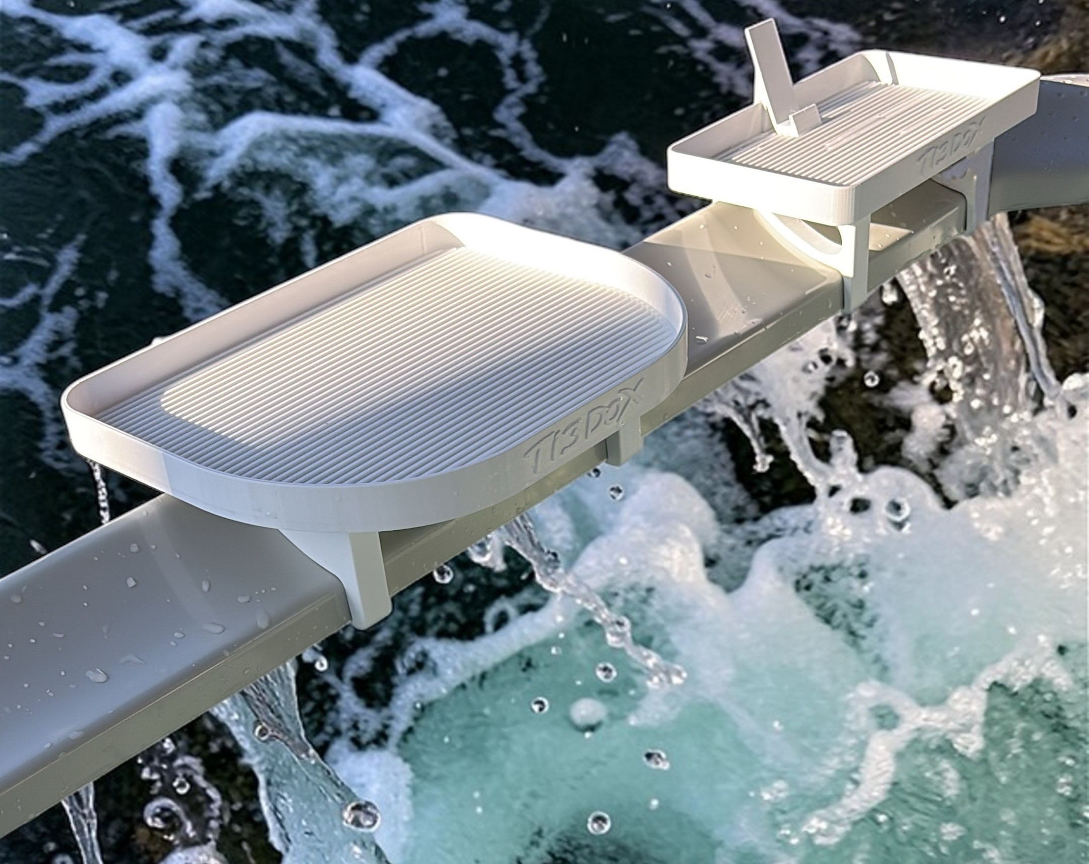 Getränkehalter für MSpa OSLO-Modelle & Tribeca inkl. Handyhalter - TI3DOX - Modell: DELUXE 32 x 25 x 2,5 cm