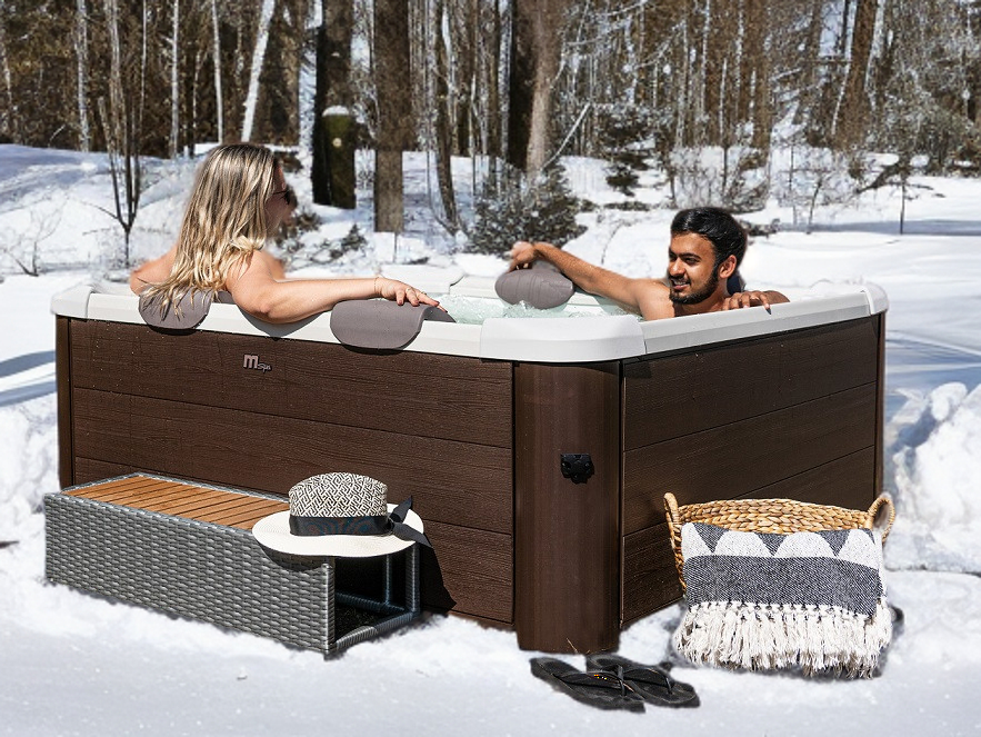 MSpa Whirlpool Frame TRIBECA XXL inkl. MSPA App, UVC, WiFi (Holz-Optik)