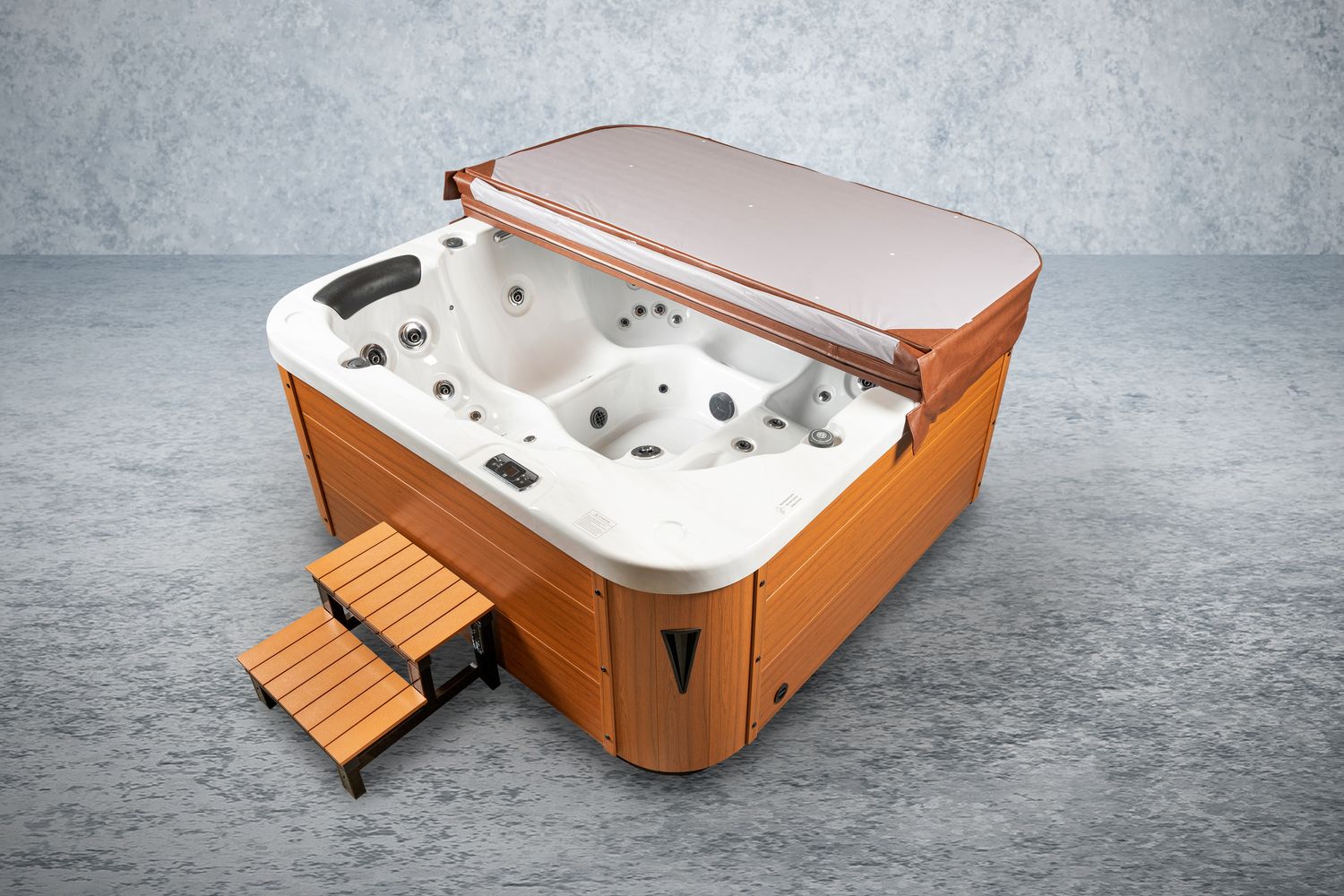 Bellagio American XXL Whirlpool Torina Sterling Silver / Teak | Indoor & Outdoor Pool Bellagio American XXL Whirlpool Torina Sterling Silver / Teak | Indoor & Outdoor Pool