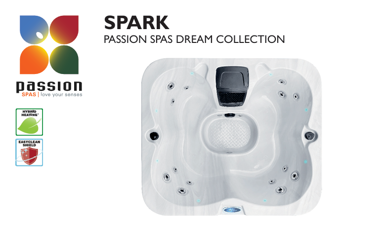 PassionSpa Whirlpool SPARK 170 x 152 x 74 cm - XL / bis zu 4 Personen